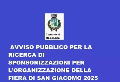 Leggi di più su Avviso pubblico per ricerca sponsorizzazioni Fiera San Giacomo 2025