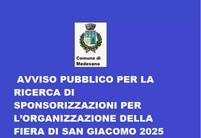 Leggi di più su Avviso pubblico per ricerca sponsorizzazioni Fiera San Giacomo 2025